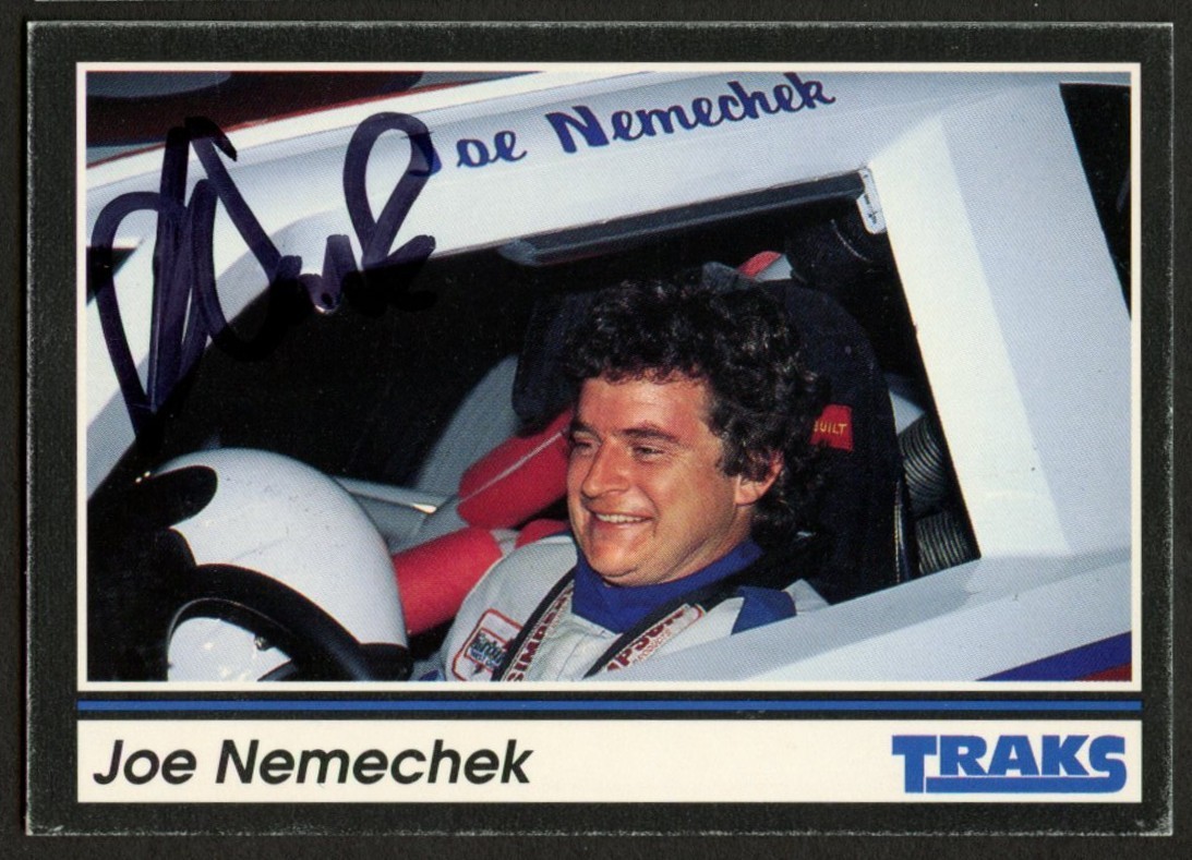 Joe Nemechek #87 signed autograph auto 1991 Traks NASCAR Racing Trading Card
