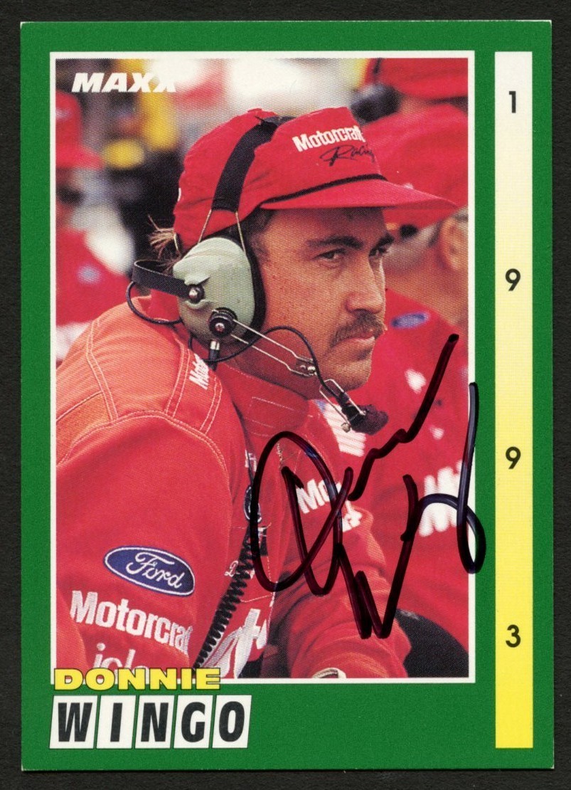 Donnie Wingo #159 signed autograph auto 1993 MAXX Nascar Trading Card