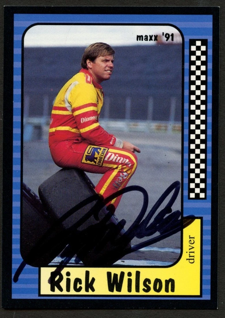 Rick Wilson #8 signed autograph auto 1991 Maxx NASCAR Racing Trading Card