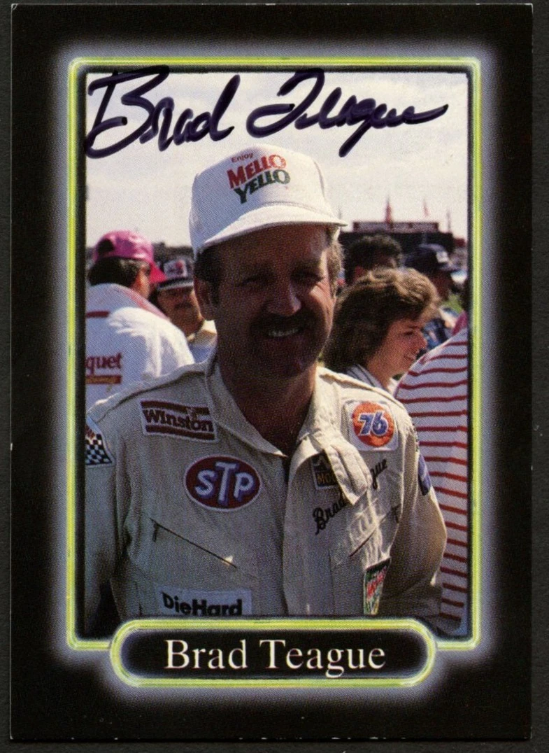 Brad Teague #67 signed autograph auto 1990 Maxx NASCAR Racing Trading Card
