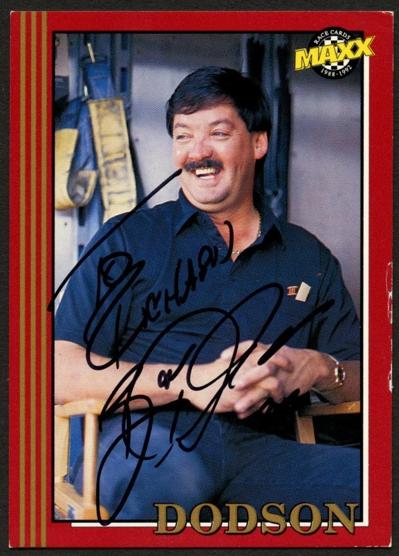 Barry Dodson #178 signed autograph auto 1992 Maxx NASCAR Racing Trading Card