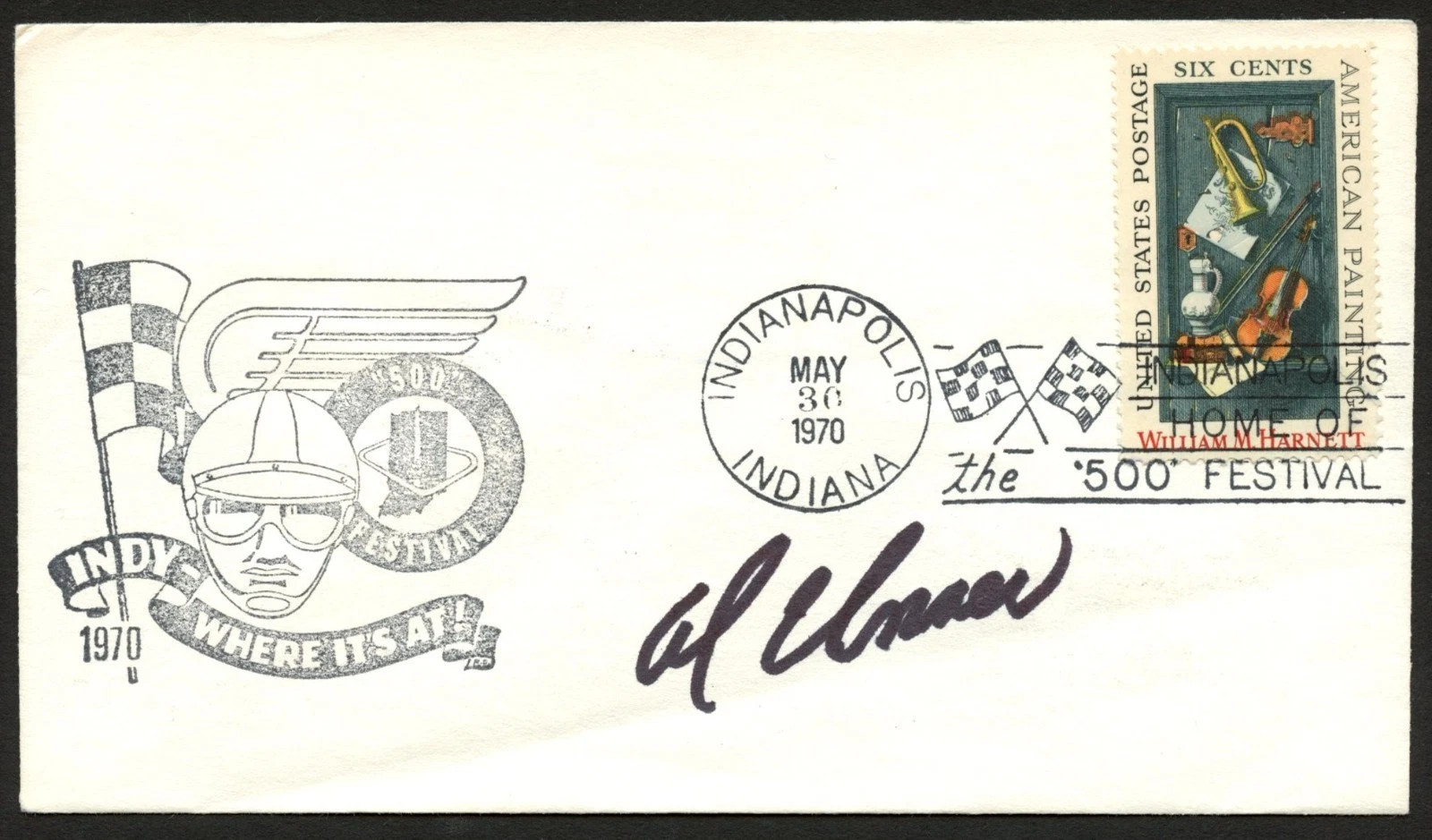 Al Unser signed autograph FDC cover former American Car Racing Driver