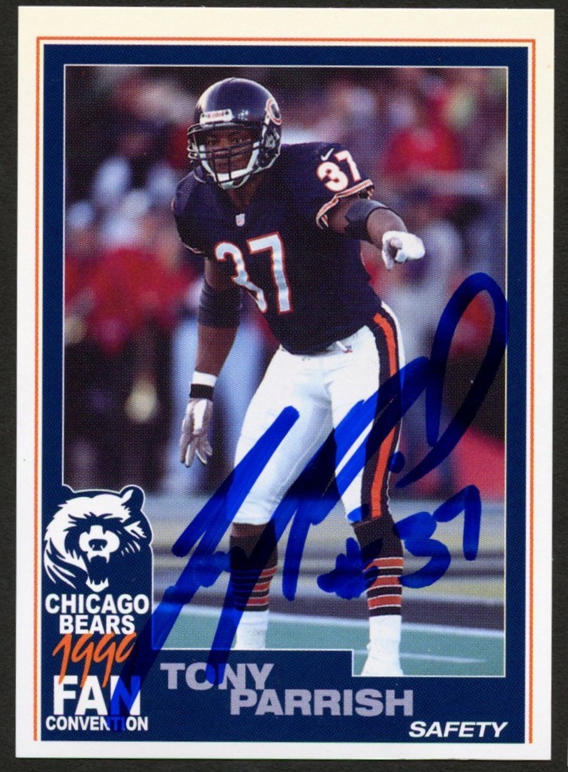 Tony Parrish #37 signed autograph auto 1999 Chicago Bears Fan Convention Card