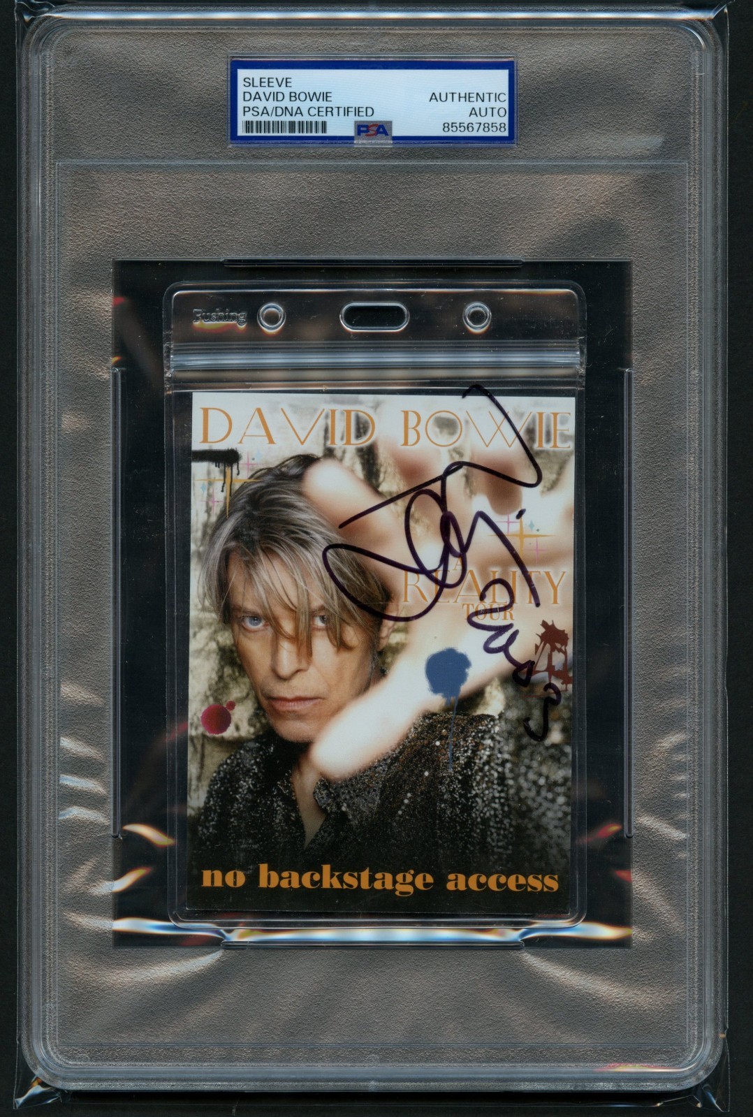 David Bowie d2016 signed autograph 3.5x5.5 SLEEVE! Singer & Actor PSA Slabbed