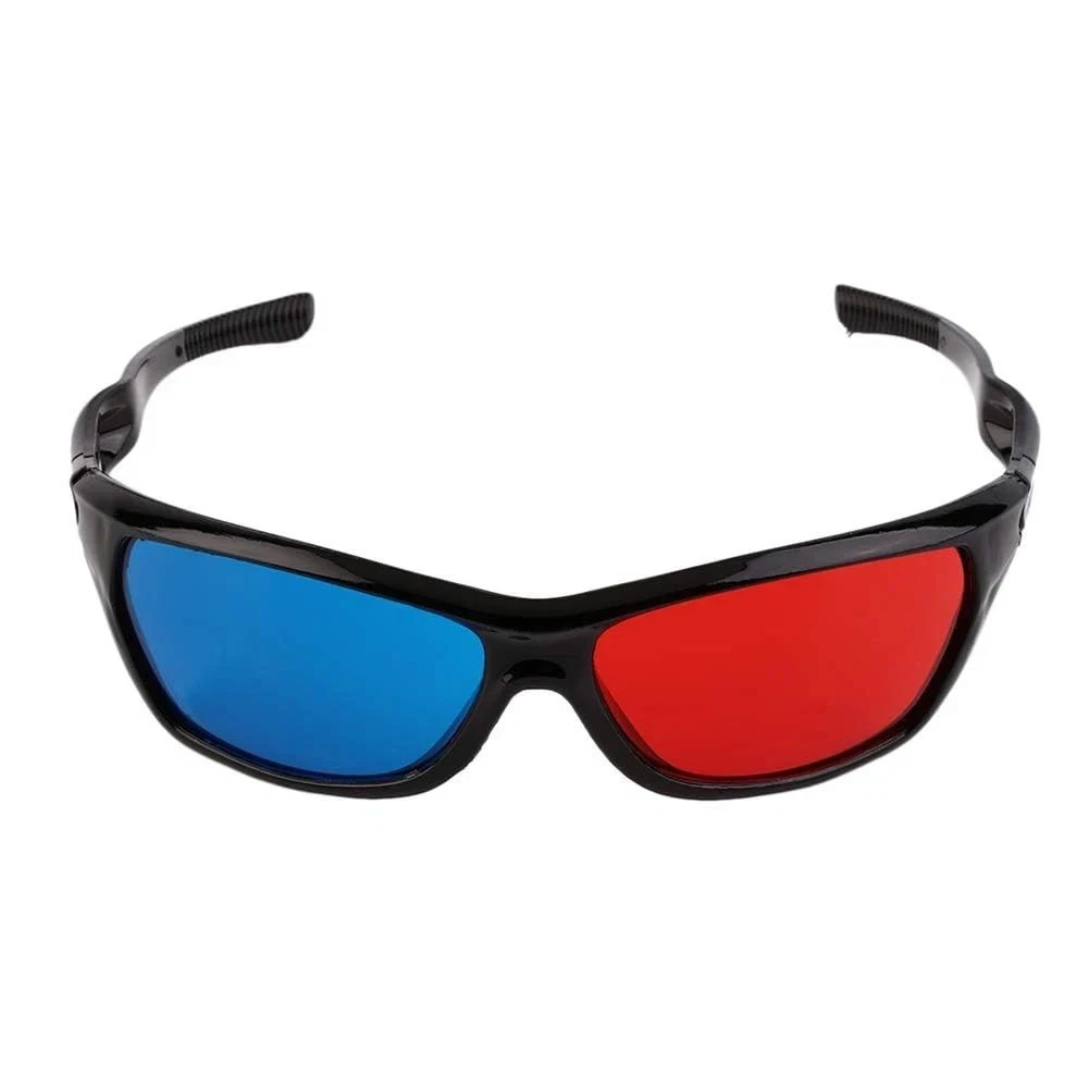 100 Brand New Red Blue 3D Glasses Anaglyph Movie Video Gaming Glasses 3-D