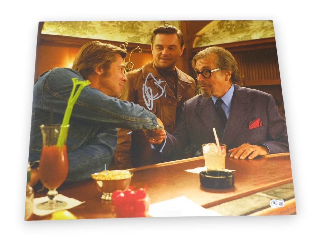 AL PACINO SIGNED 16X20 CANVAS PHOTO ONCE UPON A TIME IN HOLLYWOOD BAS BW76764 COLLECTIBLE MEMORABILIA