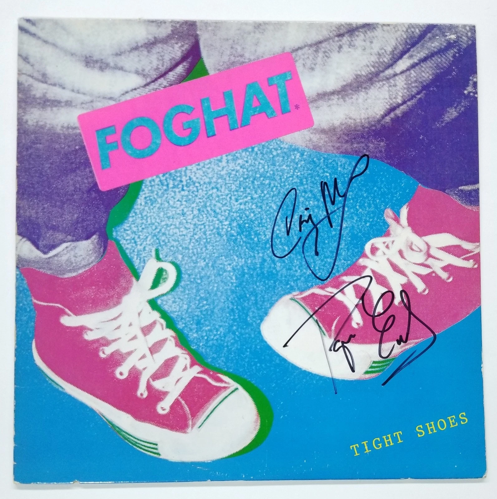 Foghat SIGNED Tight Shoes Record Sleeve JSA COA by Roger Earl & Craig MacGregor