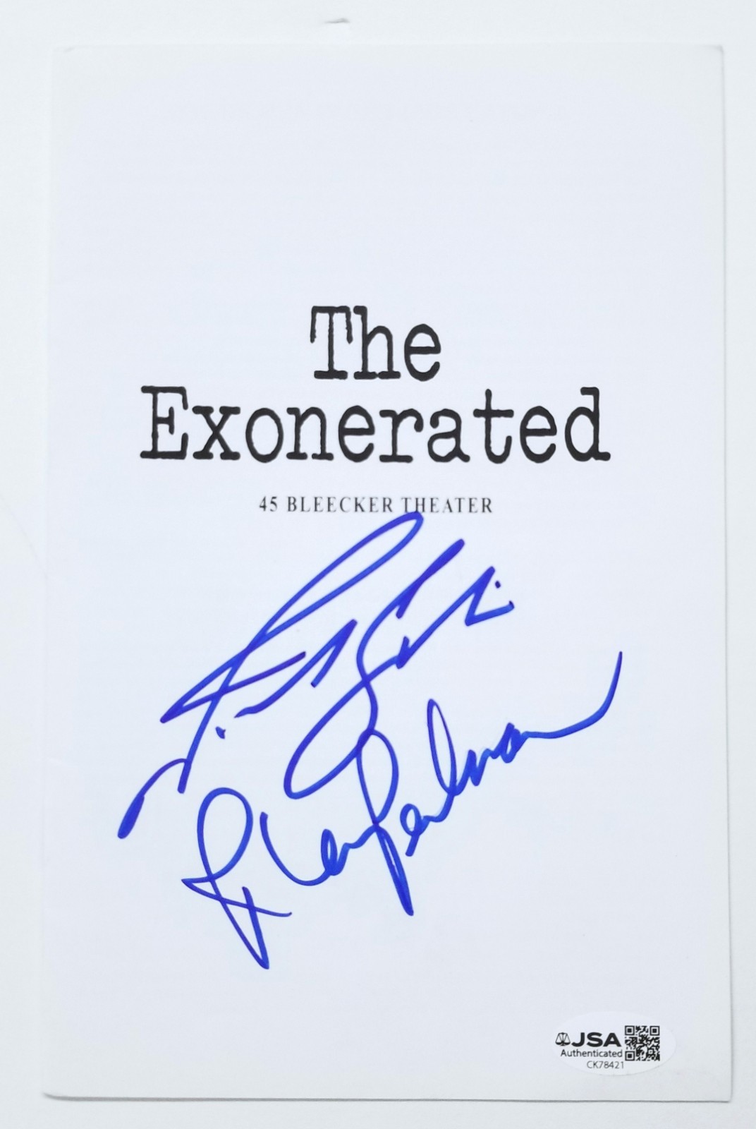 Josh Brolin & Rhea Perlman SIGNED The Exonerated Play Program JSA COA Marvel