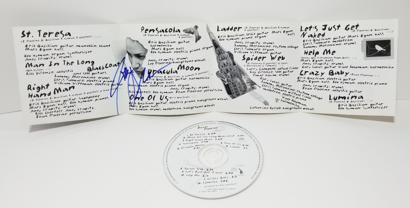 Joan Osborne REAL hand SIGNED Relish CD COA Autographed Blues Rock Singer