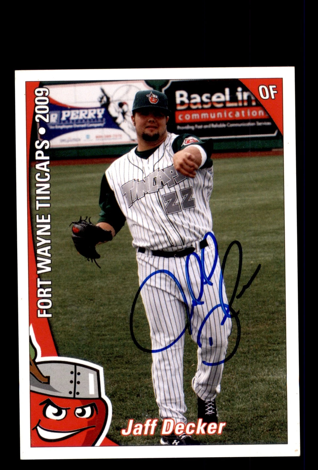 Signed Baseball Card Auto Jaff Decker 2009 Grandstand Fort Wayne TinCaps #NNO