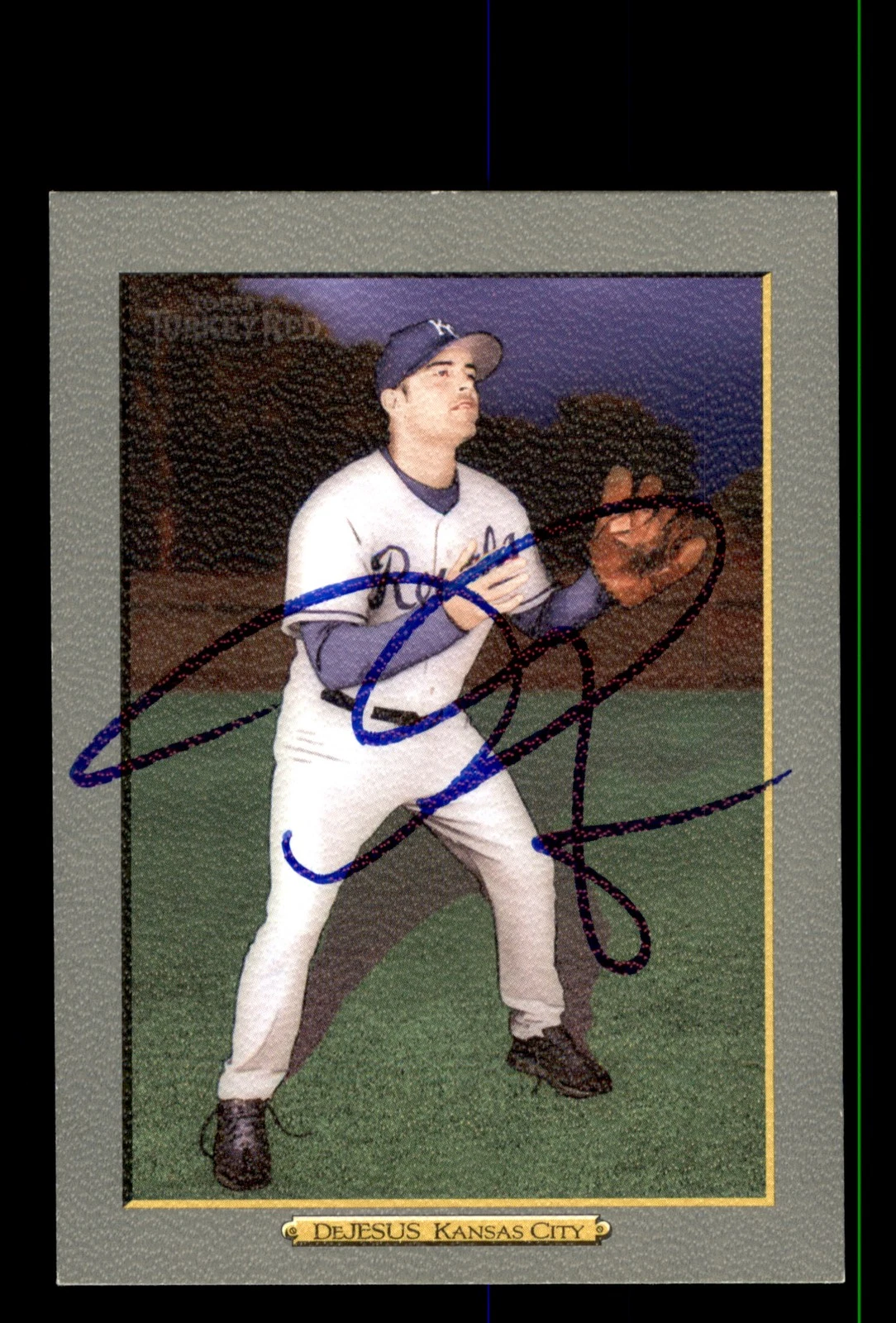 Signed Baseball Card Auto David DeJesus 2006 Topps Turkey Red #464 Royals