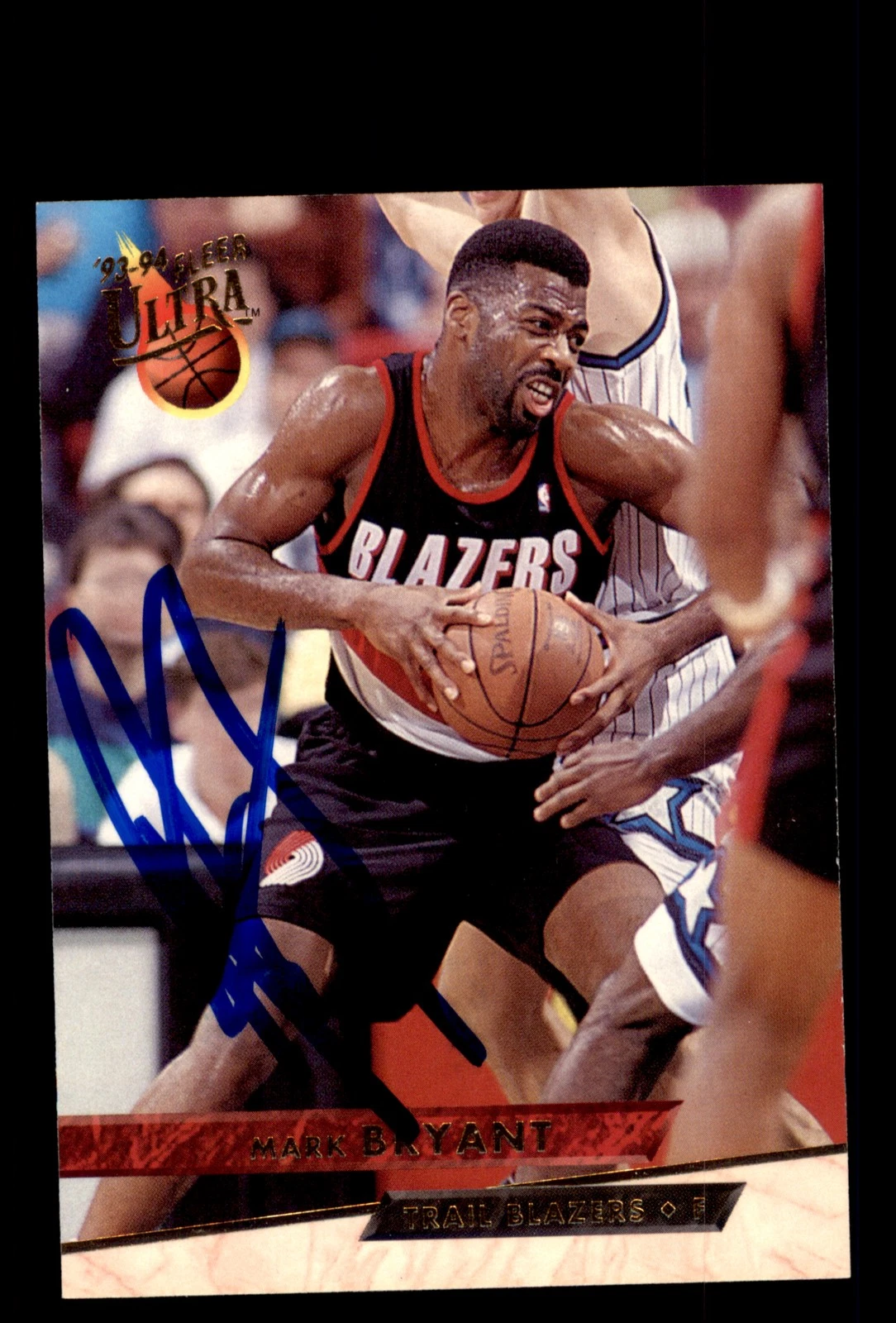 Signed Basketball Card Auto Mark Bryant 1993-94 Ultra #153 Trail Blazers