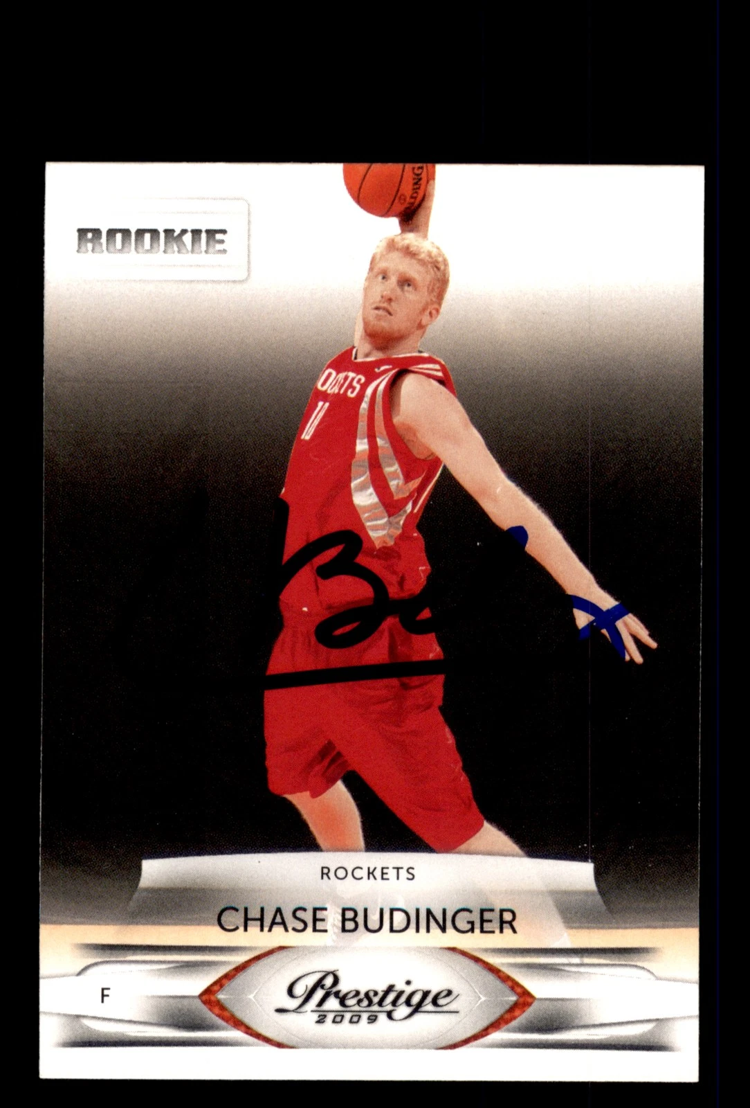 Signed Basketball Card Auto Chase Budinger 2009-10 Panini Prestige #242 Rockets