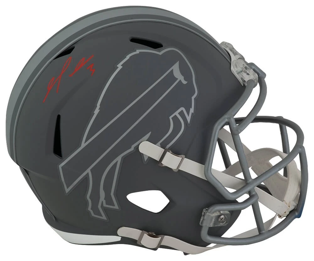 Damar Hamlin Signed Bills SLATE Riddell Full Size Speed Replica Helmet -(SS COA)