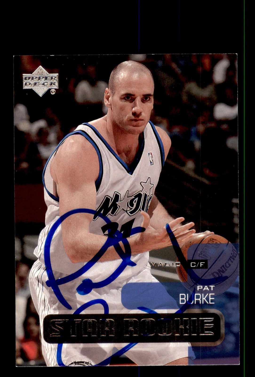 Signed Basketball Card Auto Pat Burke 2002-03 Upper Deck #405 Orlando Magic