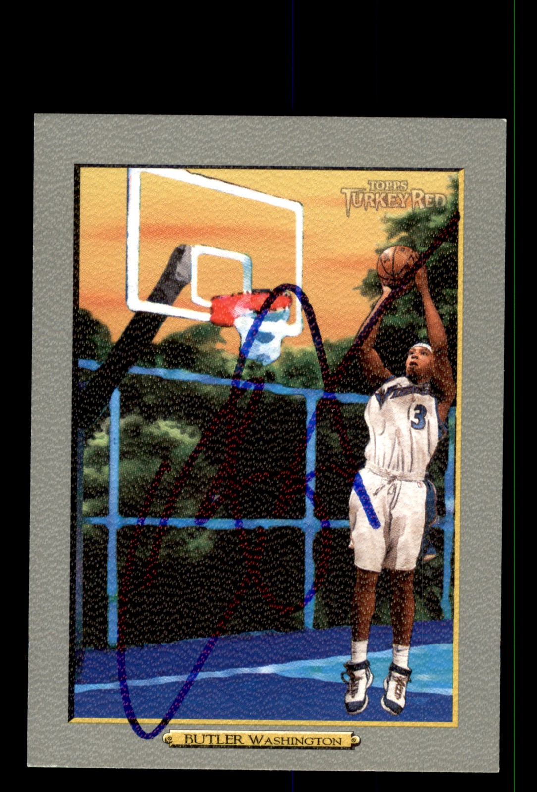 Signed Basketball Card Auto Caron Butler 2006-07 Topps Turkey Red #29 Wizards