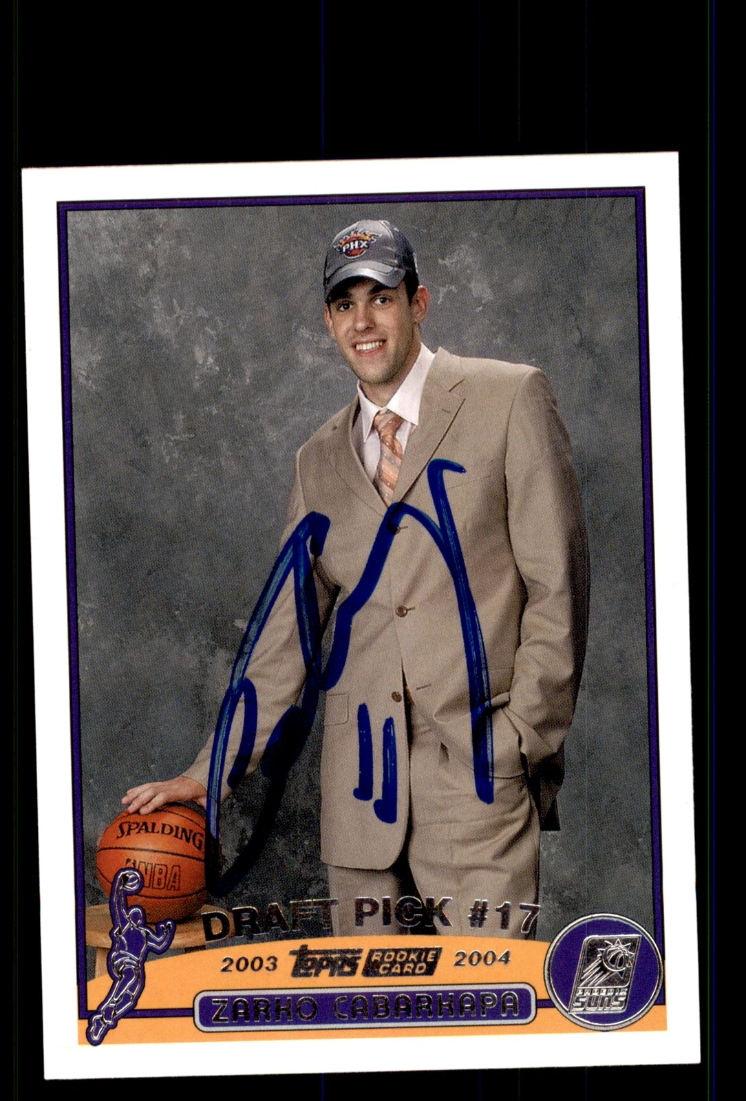 Signed Basketball Card Auto Zarko Cabarkapa 2003-04 Topps #237 Phoenix Suns