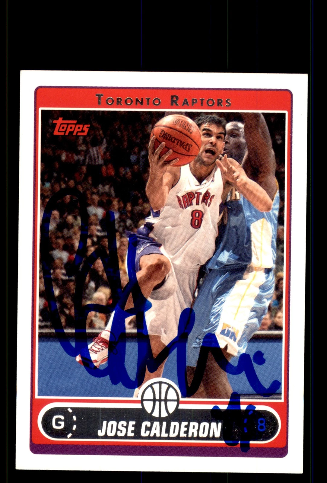 Signed Basketball Card Auto Jose Calderon 2006-07 Topps #115 Toronto Raptors
