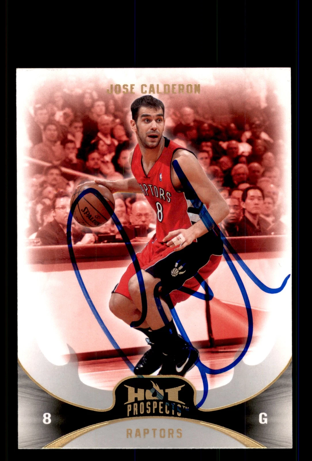 Signed Basketball Card Auto Jose Calderon 2008-09 Fleer Hot Prospects #15