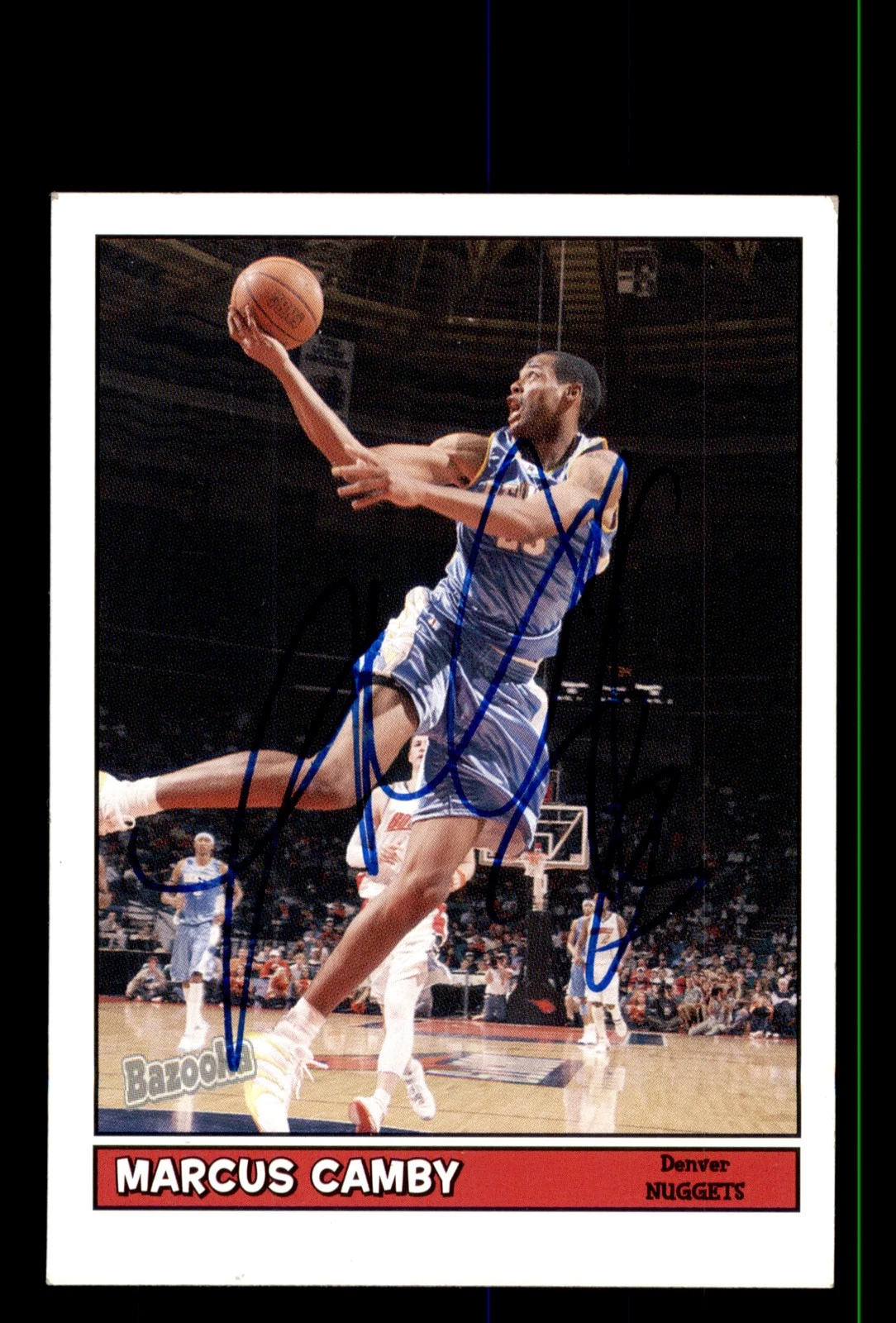 Signed Basketball Card Auto Marcus Camby 2005-06 Bazooka #123 Nuggets