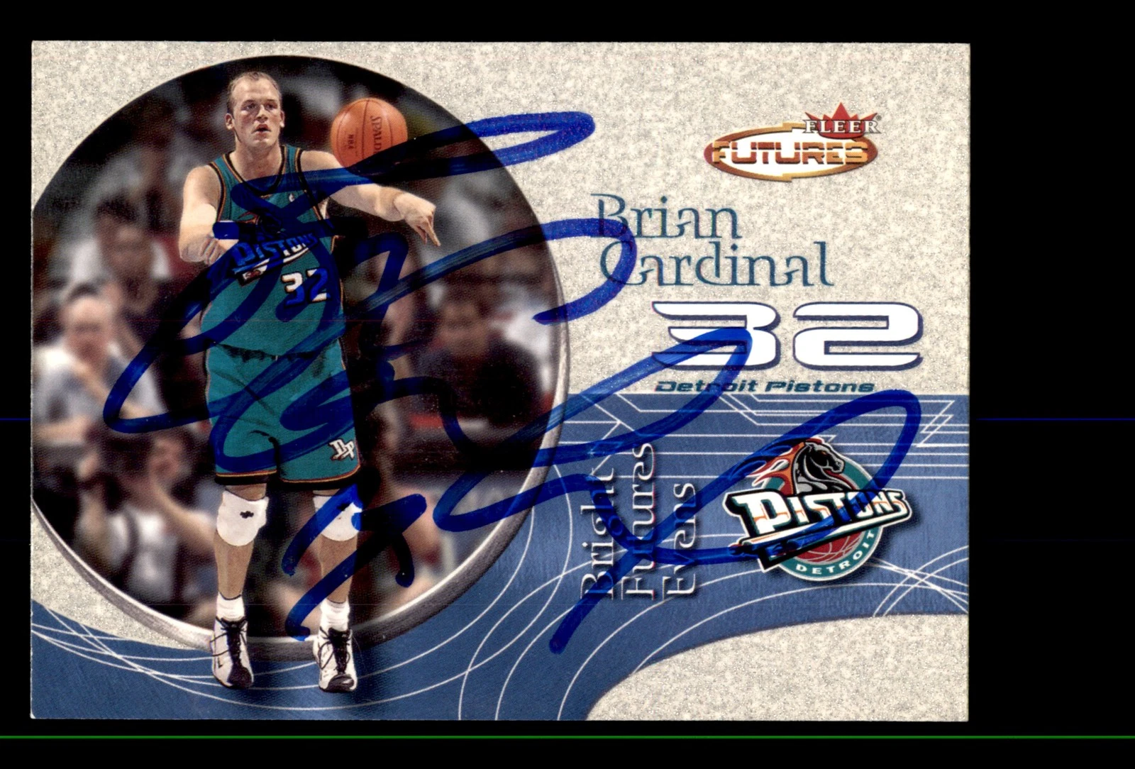 Signed Basketball Card Auto Brian Cardinal 2000-01 Fleer Futures #234 Pistons