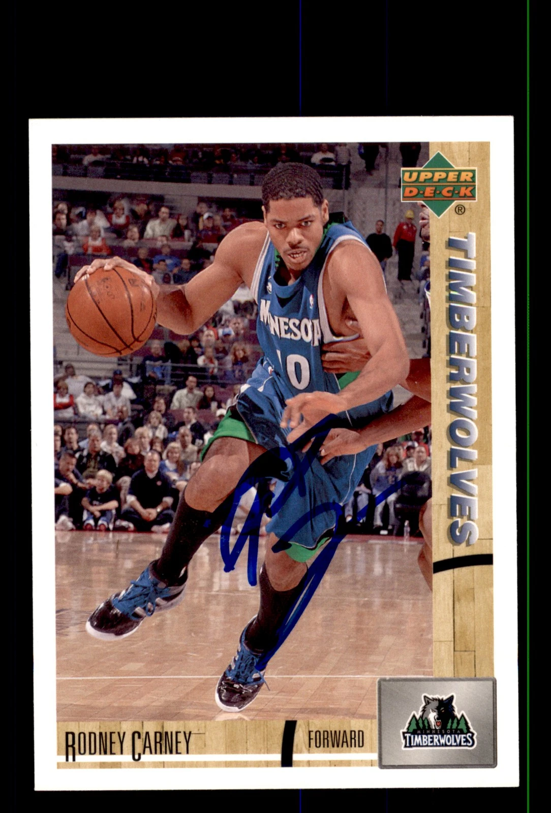 Signed Basketball Card Auto Rodney Carney 2008-09 Upper Deck Lineage #159