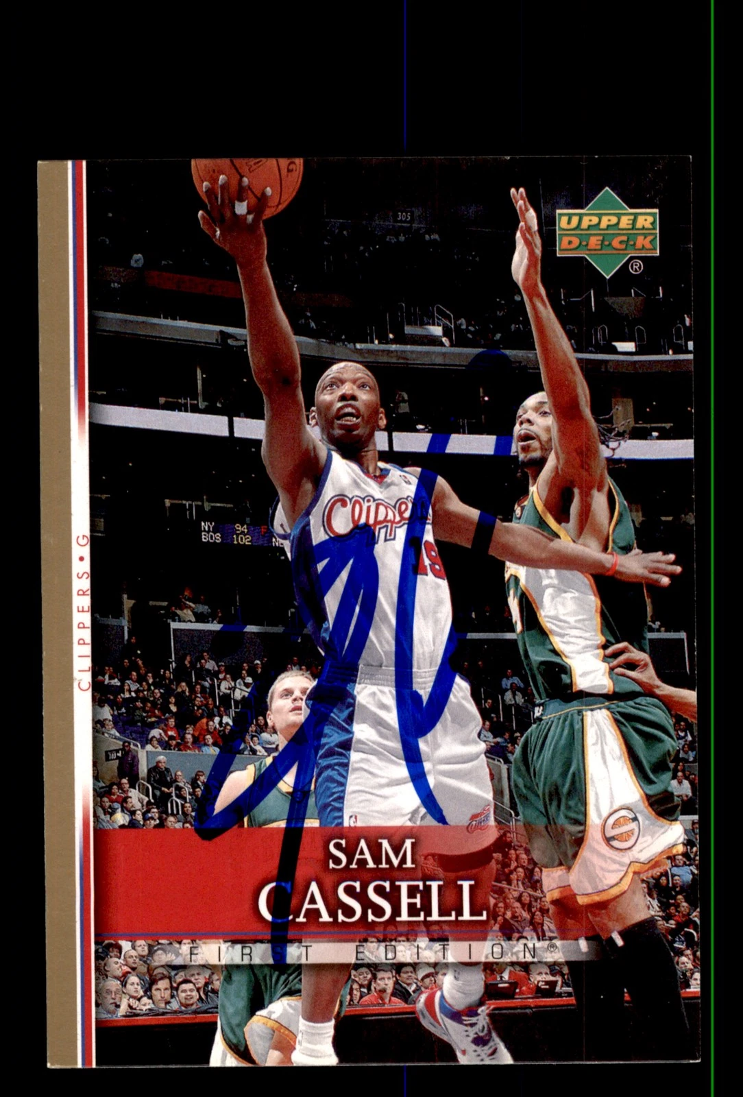 Signed Basketball Card Auto Sam Cassell 2007-08 Upper Deck First Edition #35