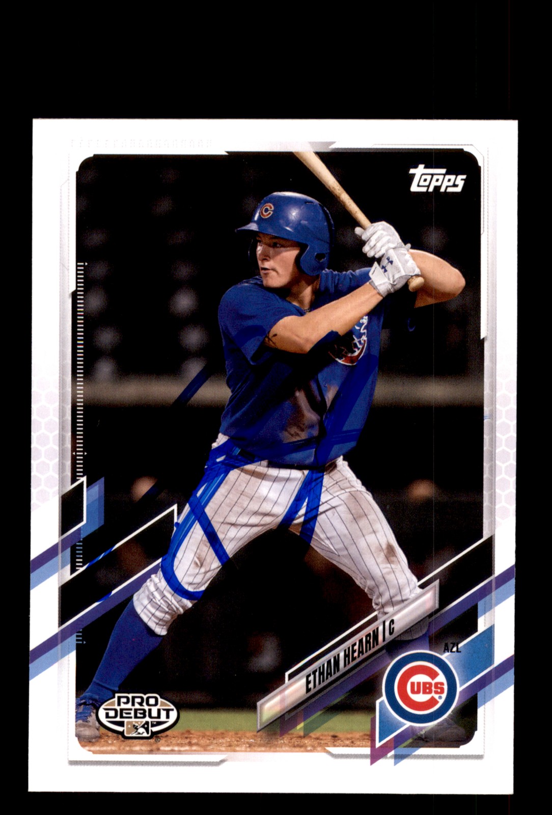 Signed Baseball Card Auto Ethan Hearn 2021 Topps Pro Debut #PD-121 AZL Cubs