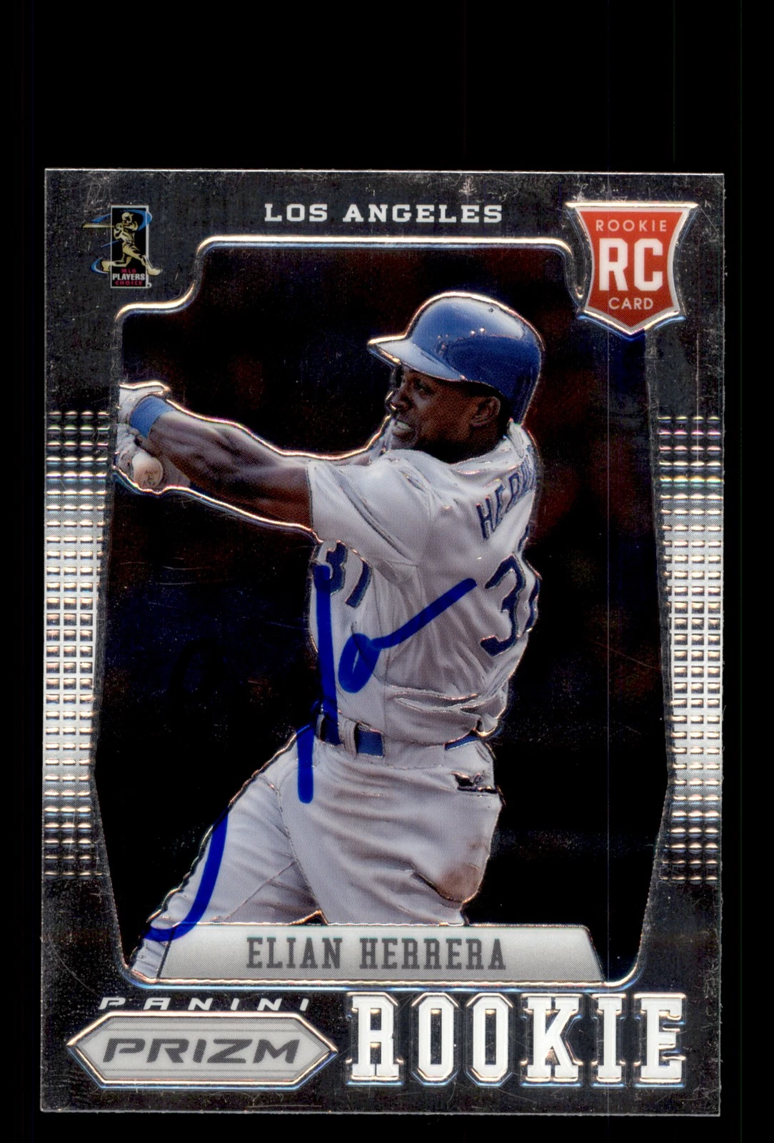 Signed Baseball Card Auto Elian Herrera 2012 Panini Prizm #183 Dodgers