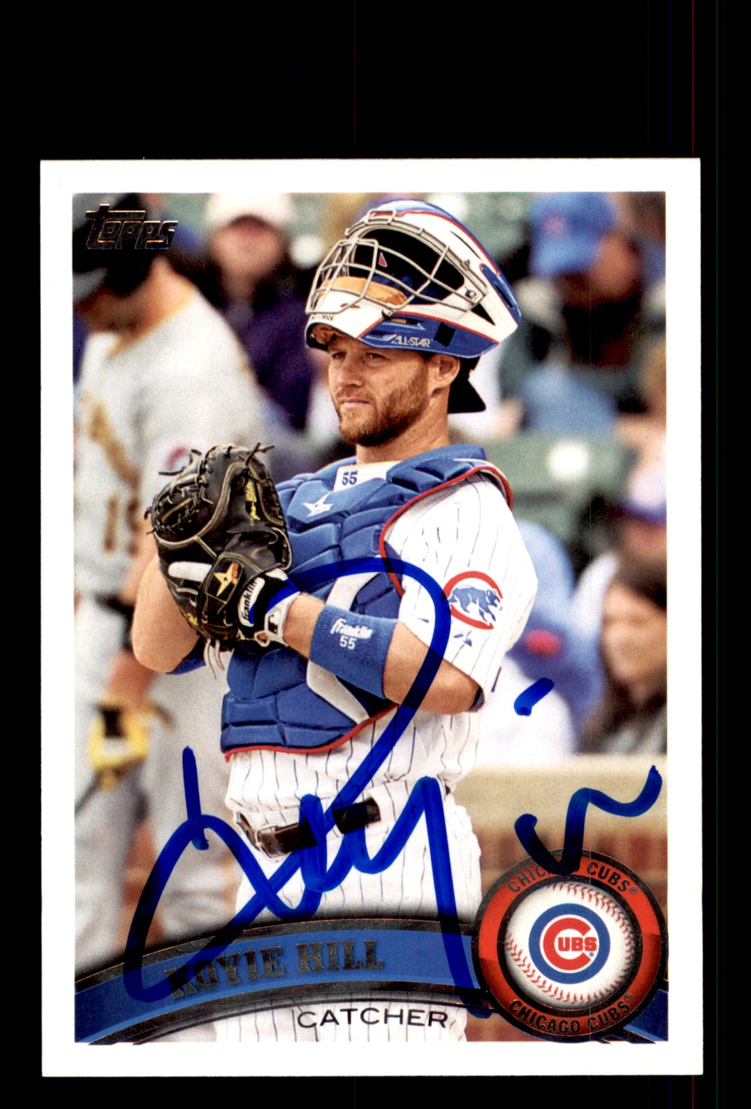 Signed Baseball Card Auto Koyie Hill 2011 Topps Update #US13 Chicago Cubs