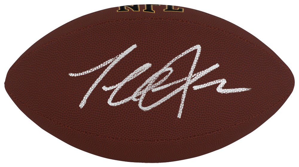 Terrell Suggs Signed Wilson Super Grip F/S NFL Football - (SCHWARTZ COA)