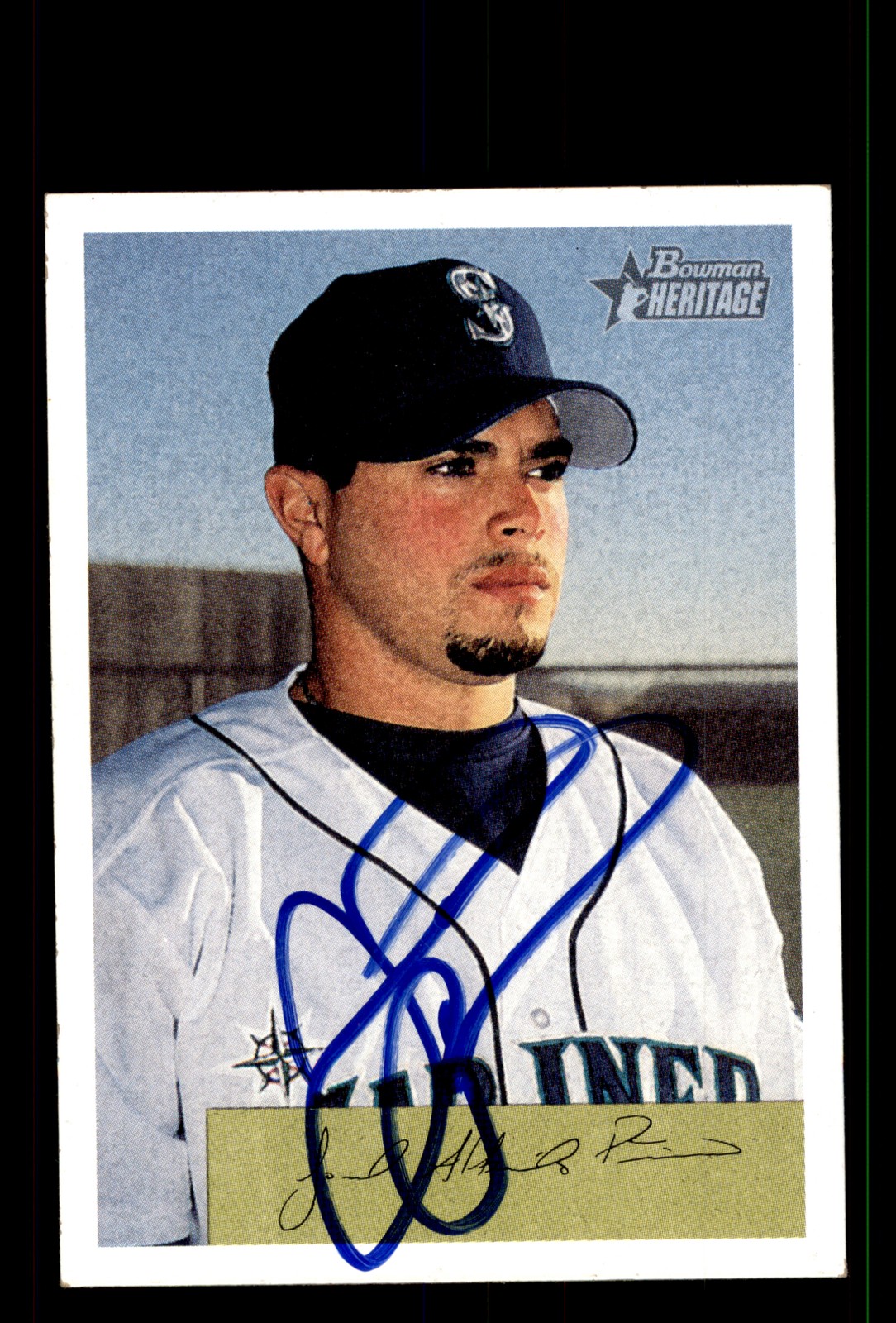 Signed Baseball Card Auto Joel Pineiro 2002 Bowman Heritage #207 Mariners