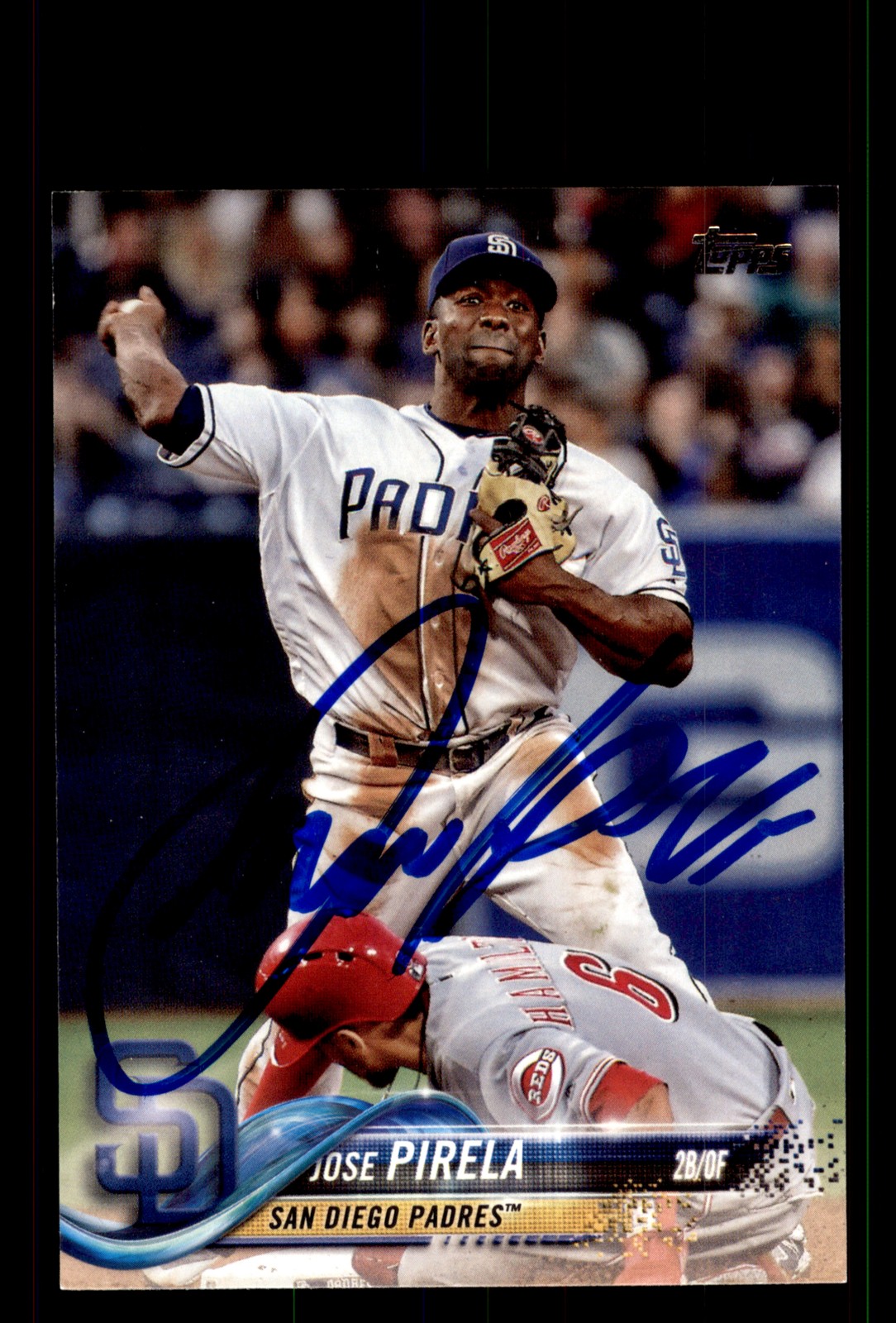 Signed Baseball Card Auto Jose Pirela 2018 Topps Update #US245 San Diego Padres