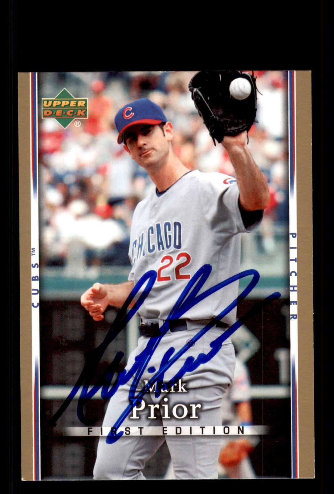 Signed Baseball Card Auto Mark Prior 2007 Upper Deck First Edition #191 Cubs