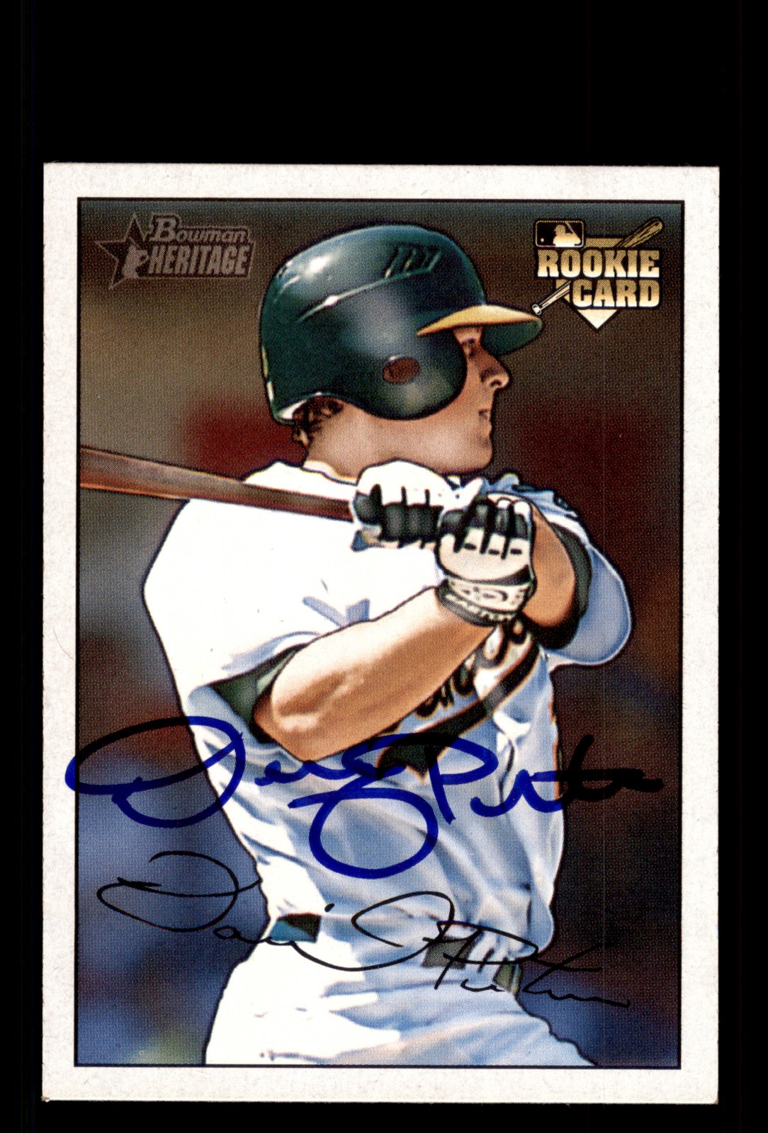 Signed Baseball Card Auto Danny Putnam 2007 Bowman Heritage #239 Oakland A's