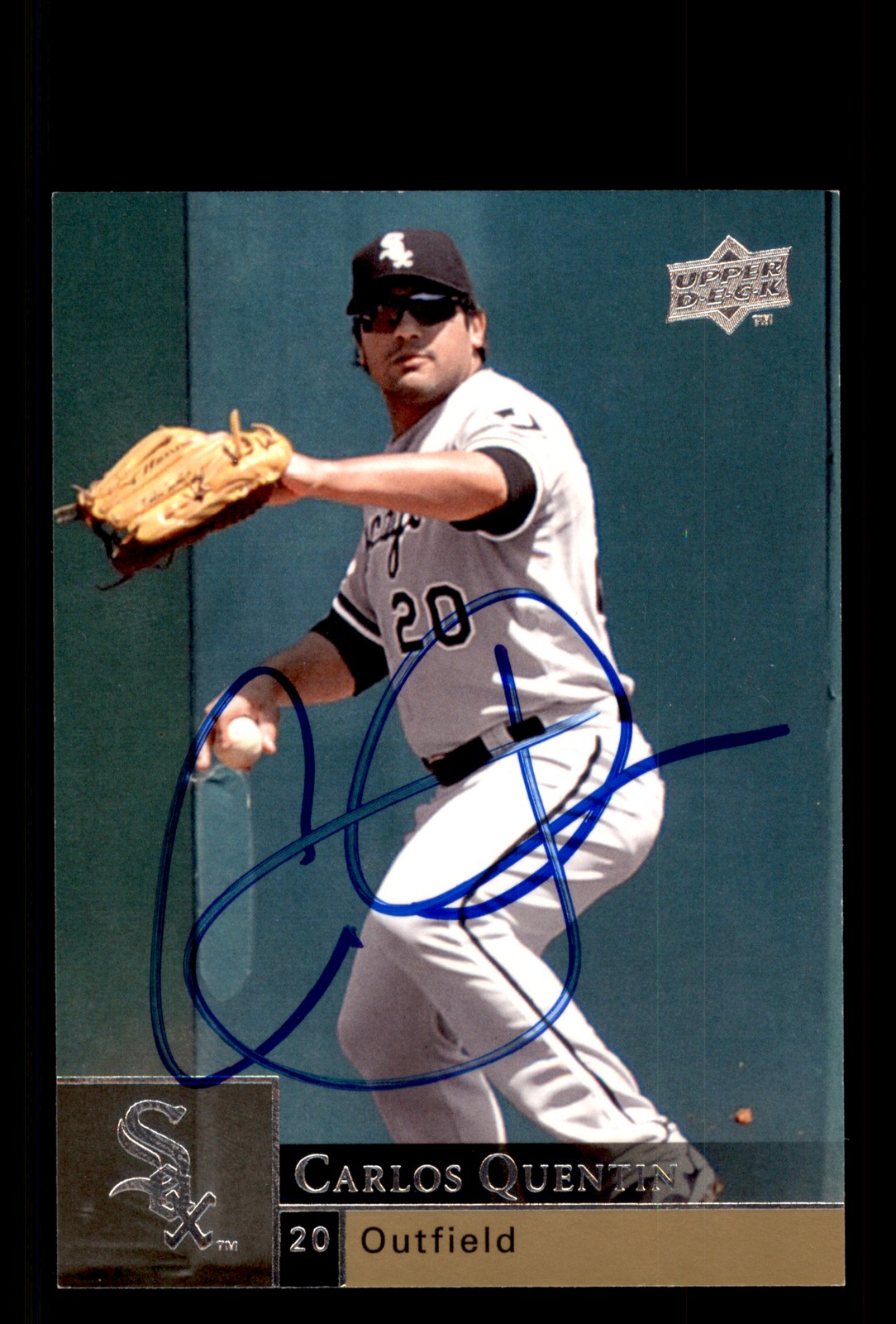 Signed Baseball Card Auto Carlos Quentin 2009 Upper Deck #583 Chicago White Sox