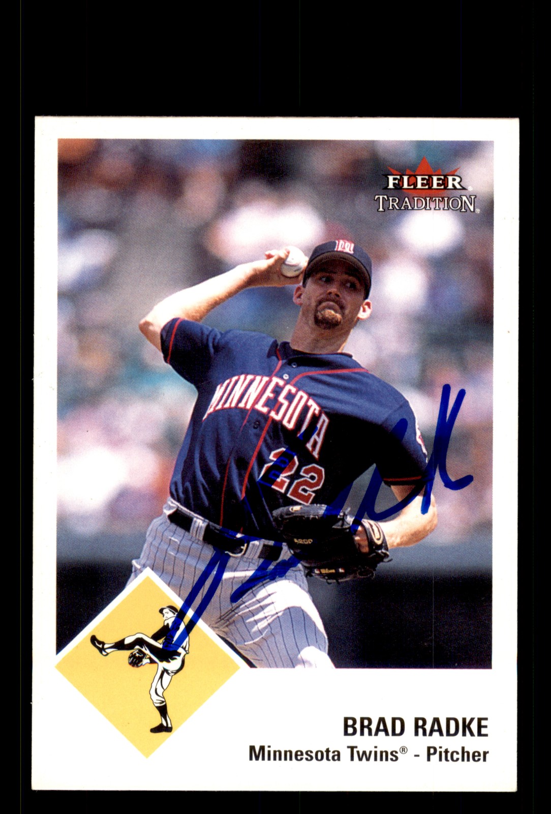 Signed Baseball Card Auto Brad Radke 2003 Fleer Tradition #369 Minnesota Twins