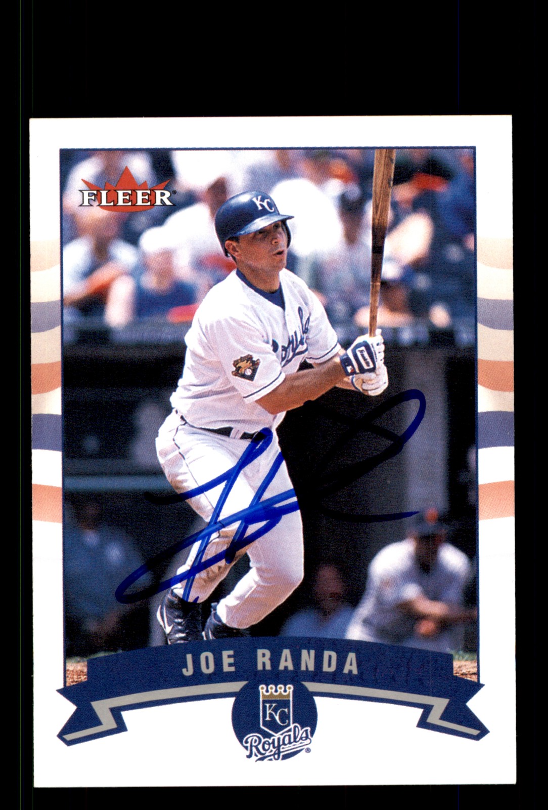 Signed Baseball Card Auto Joe Randa 2002 Fleer #283 Kansas City Royals