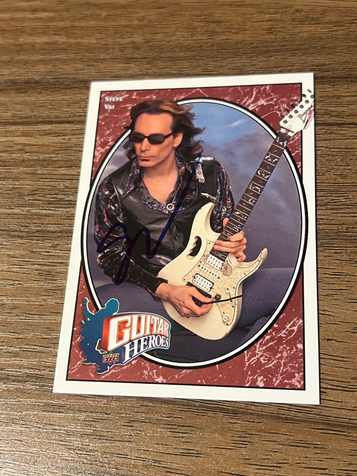 STEVE VAI SIGNED 2008 UD UPPER DECK FOOTBALL HEROES CARD AUTO #249 JSA COA
