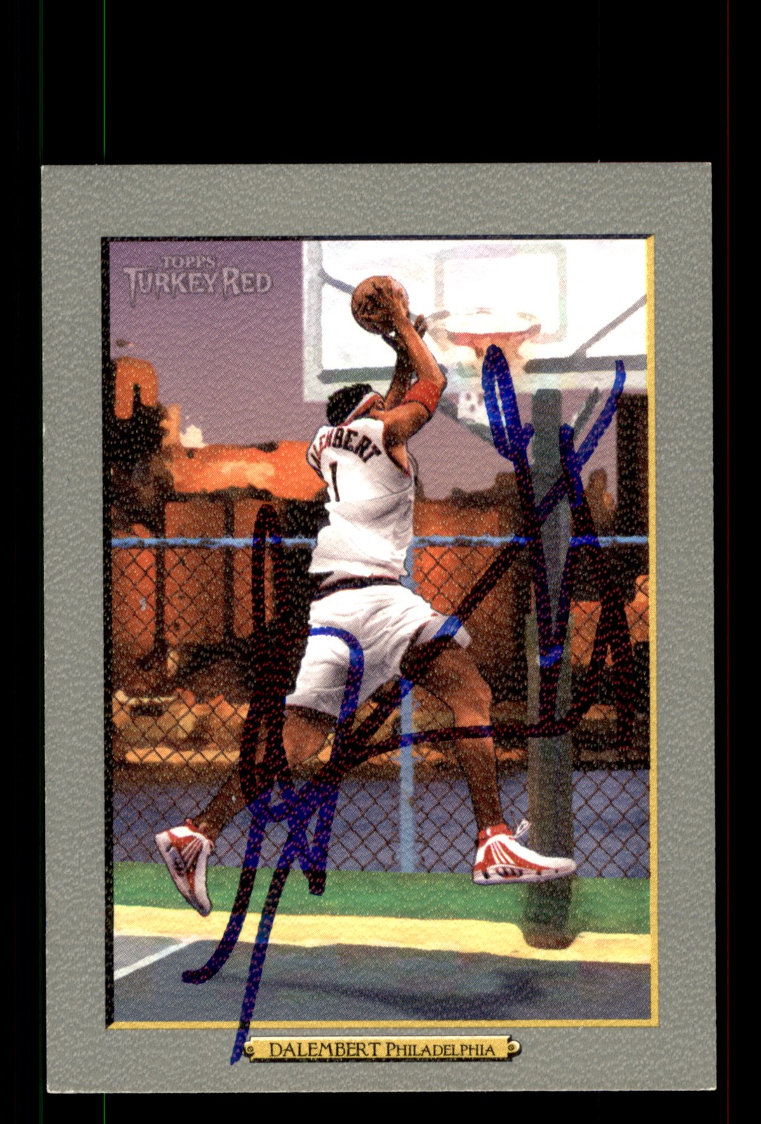 Signed Basketball Card Auto Samuel Dalembert 2006-07 Topps Turkey Red #146 76ers
