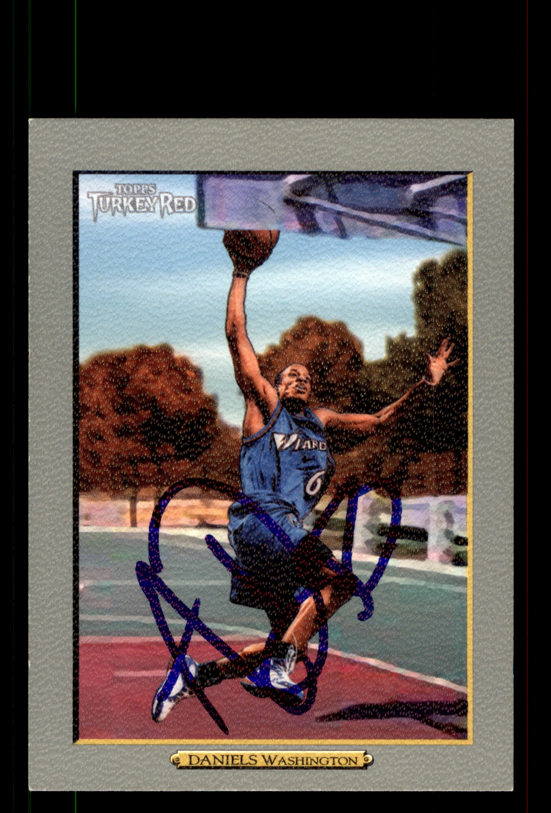 Signed Basketball Card Auto Antonio Daniels 2006-07 Topps Turkey Red #72 Wizards