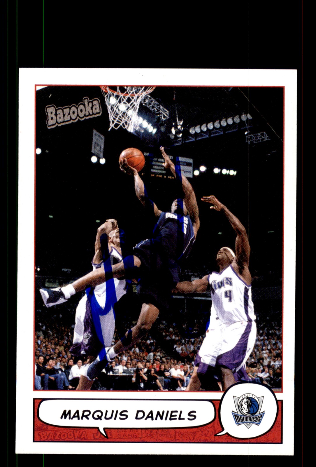 Signed Basketball Card Auto Marquis Daniels 2004-05 Bazooka #2 Dallas Mavericks
