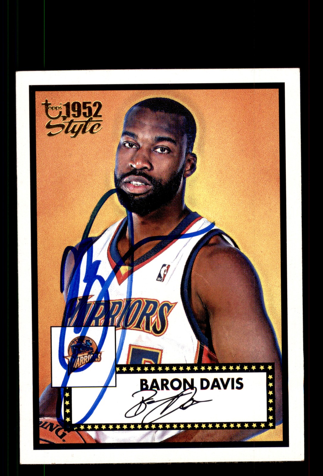 Signed Basketball Card Auto Baron Davis 2005-06 Topps 1952 Style #13 Warriors
