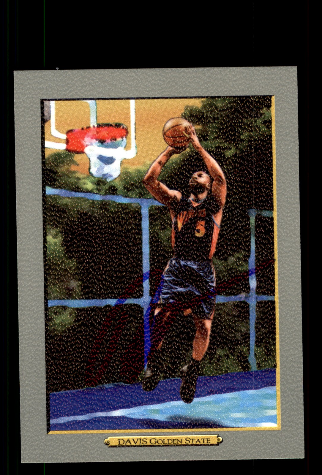 Signed Basketball Card Auto Baron Davis 2006-07 Topps Turkey Red #11 Warriors