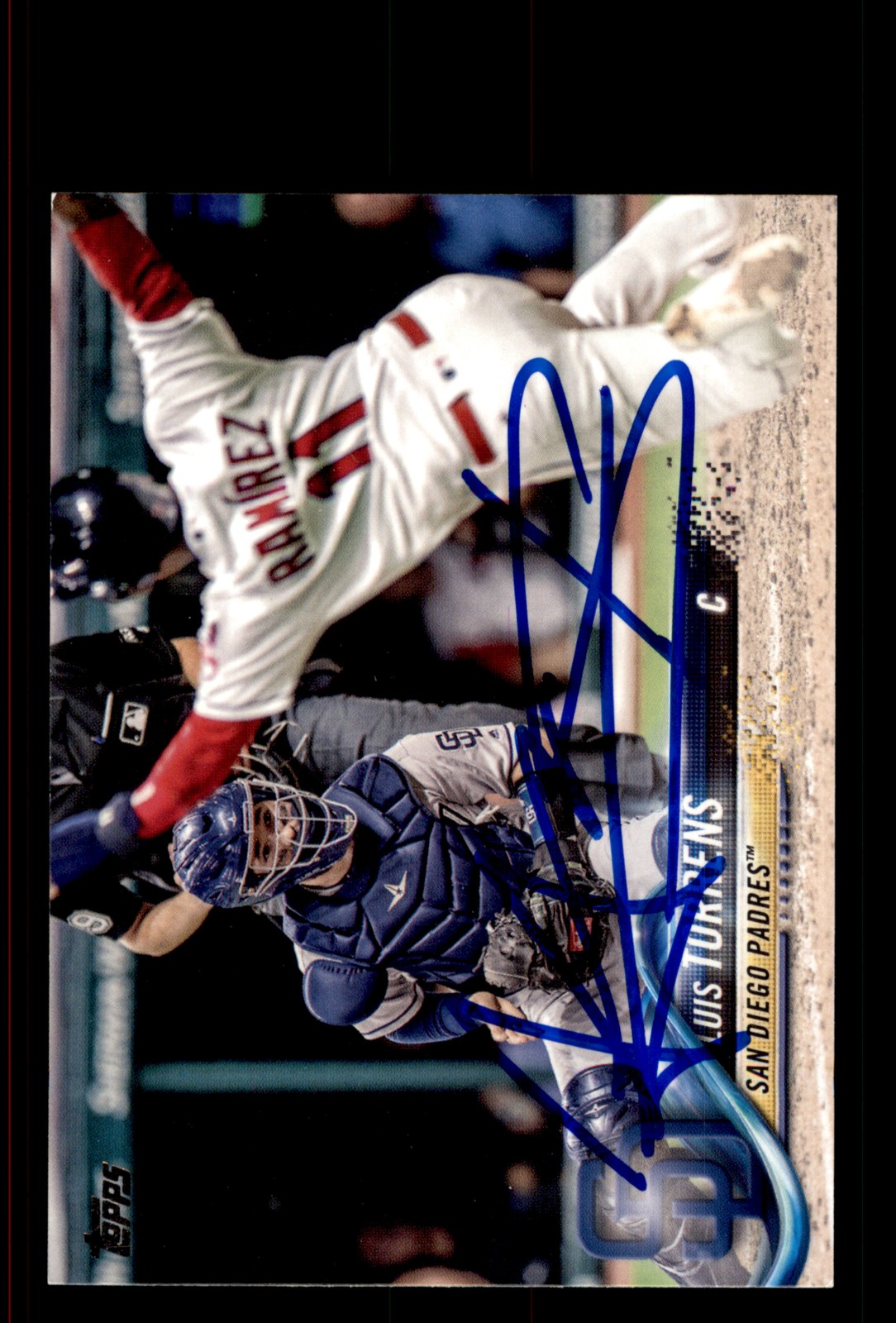 Signed Baseball Card Auto Luis Torrens 2018 Topps #403 San Diego Padres