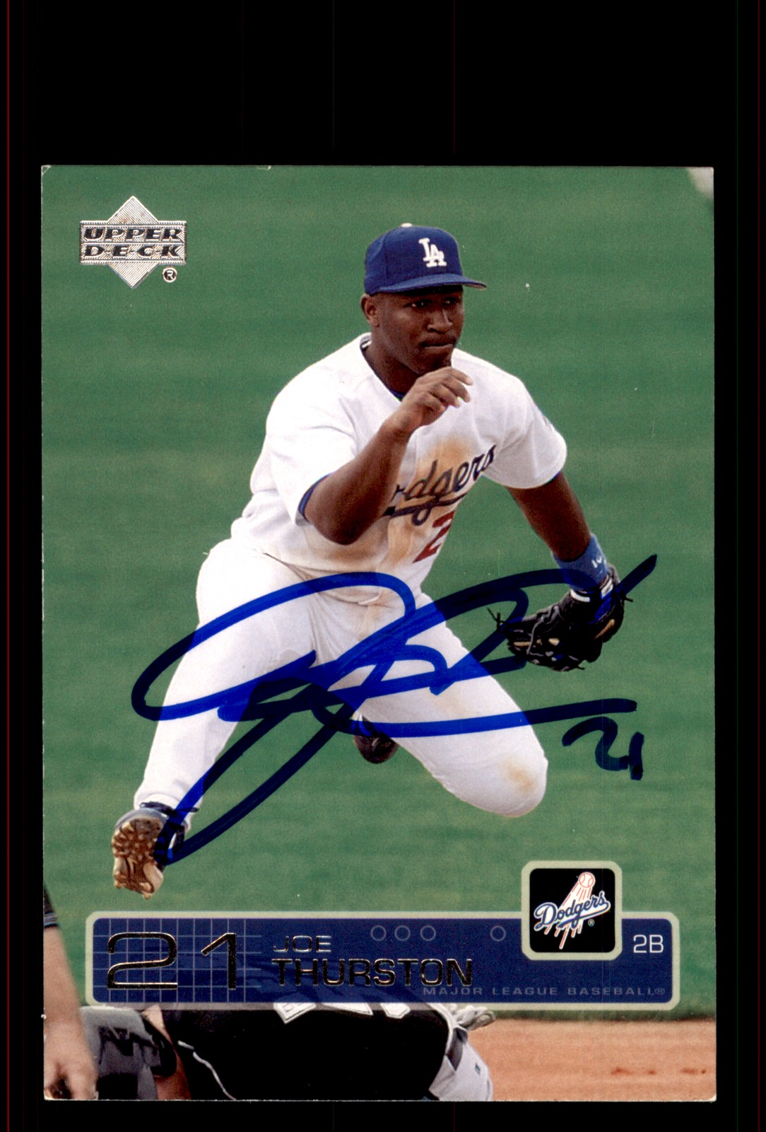 Signed Baseball Card Auto Joe Thurston 2003 Upper Deck #429 Los Angeles Dodgers