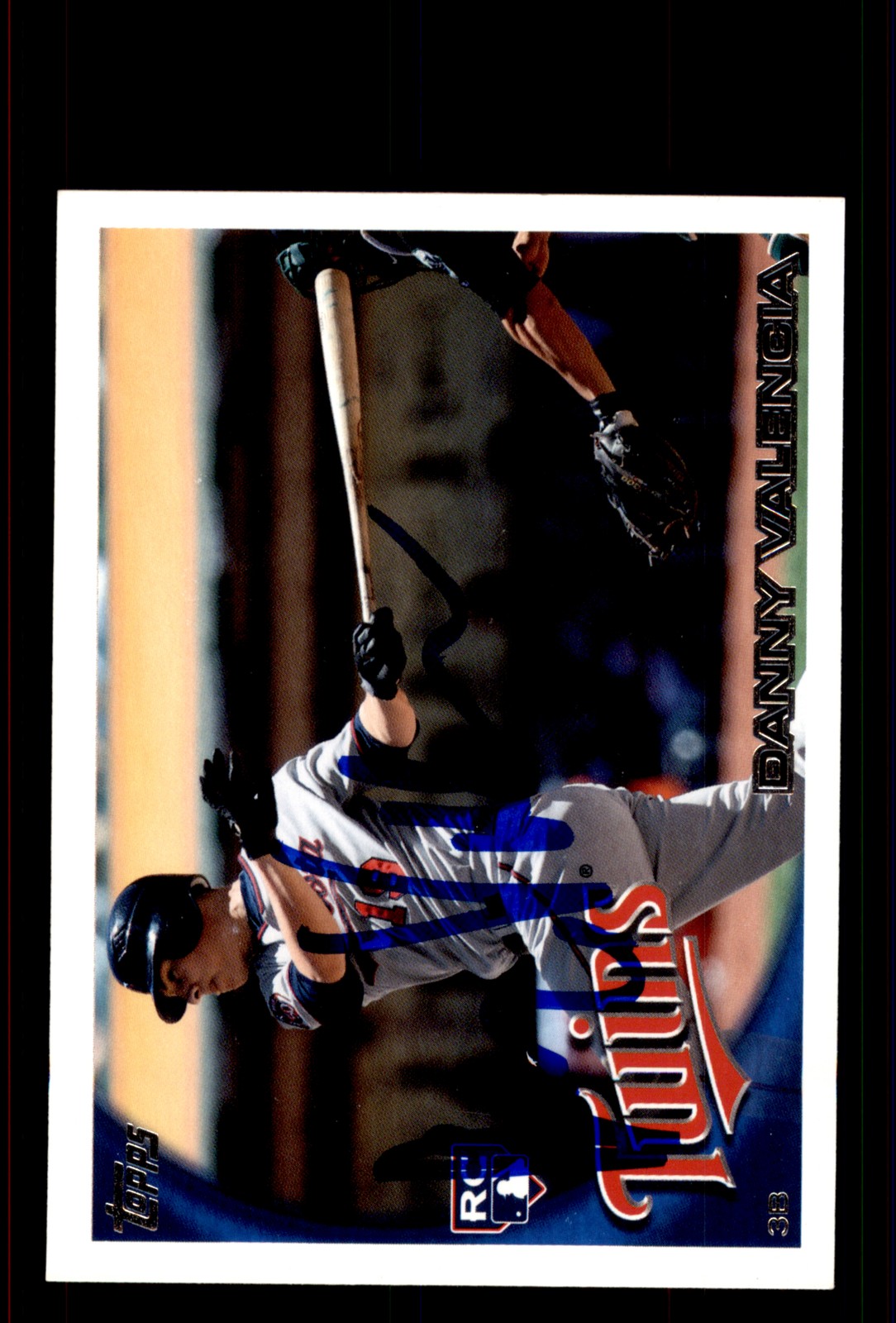 Signed Baseball Card Auto Danny Valencia 2010 Topps #US-191 Minnesota Twins