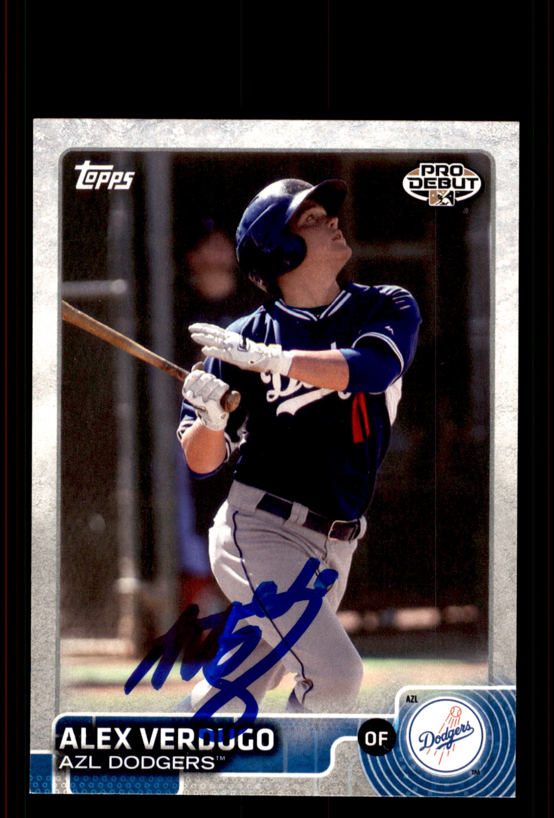 Signed Baseball Card Auto Alex Verdugo 2015 Topps Pro Debut #5