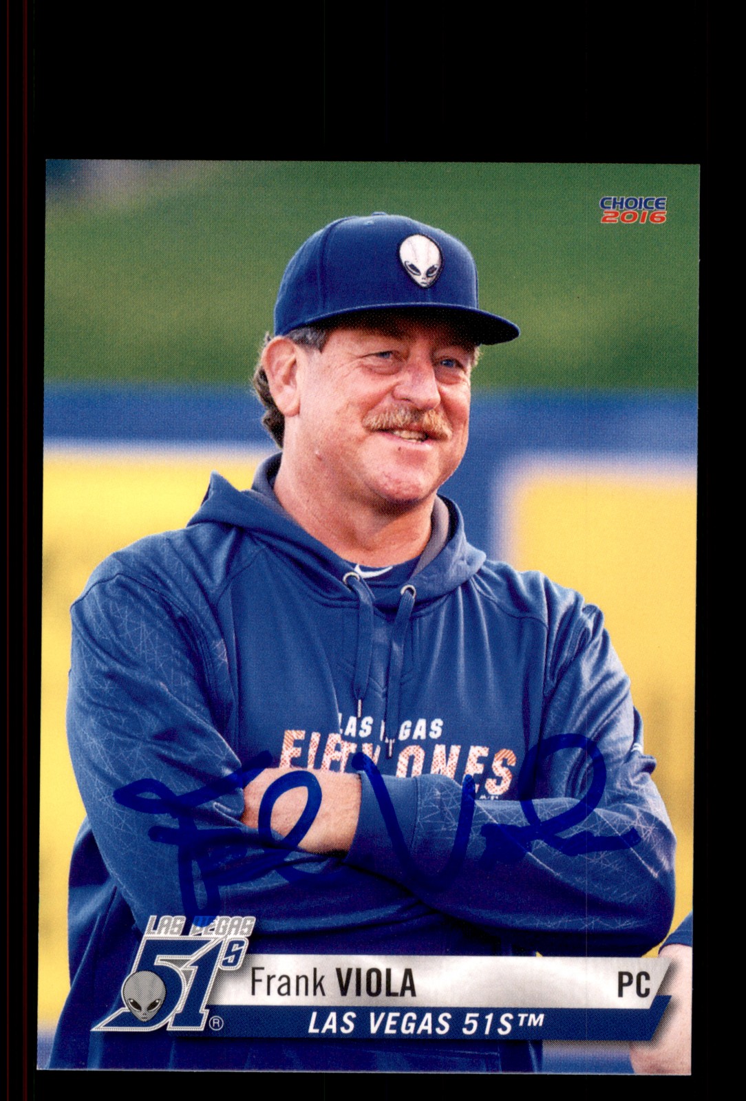 Signed Baseball Card Auto Frank Viola 2016 Choice Las Vegas 51s