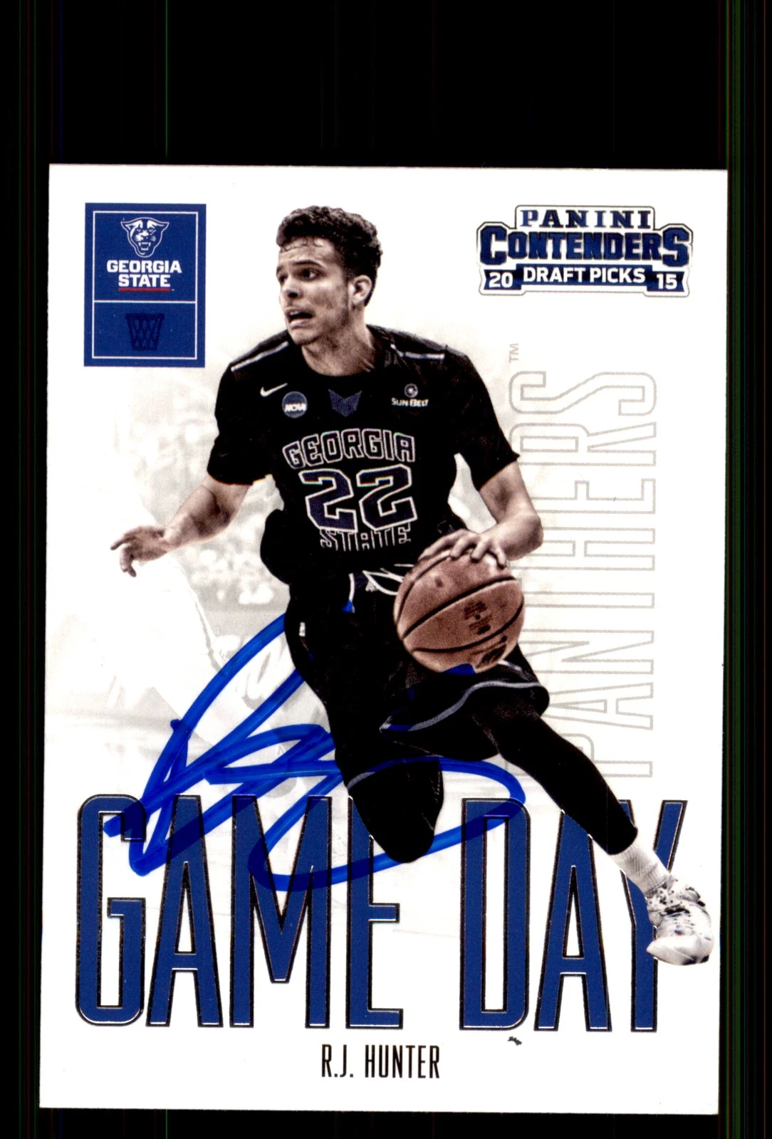 Signed Basketball Card Auto R.J. Hunter 2015 Panini Contenders Draft Picks #33